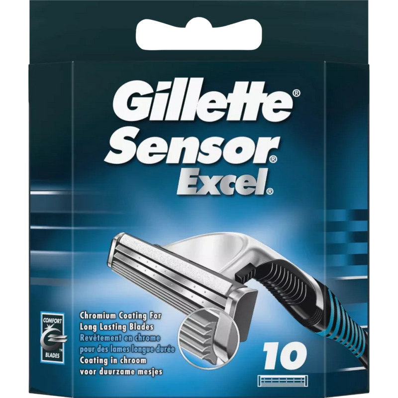 Gillette Scheermesjes, Sensor Excel, 10 stuks