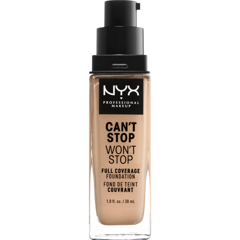 NYX PROFESSIONAL MAKEUP Foundation Can't Stop Won't Stop 24-Hour Nude 6.5, 30 ml