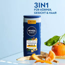 Gel douche NIVEA MEN Mandarin Mule 3-en-1 au parfum de mandarine et de bois de santal, 250 ml