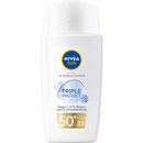 NIVEA SUN Zonnebrandcrème voor gezicht, drievoudige bescherming, SPF 50+, 40 ml