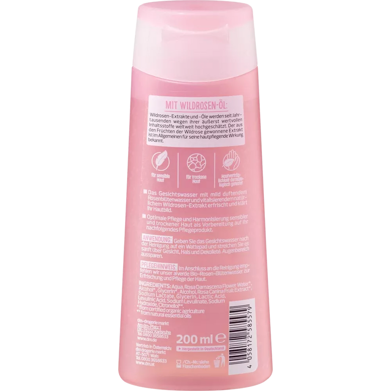 alverde NATURKOSMETIK Toner wilde roos, 200 ml