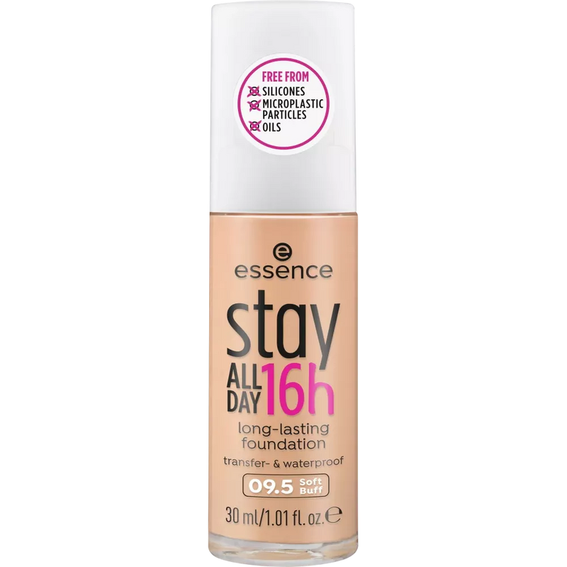 essence Foundation Stay All Day 16u Langhoudend 09.5 Soft Buff, 30 ml