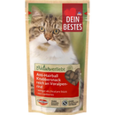 Dein Bestes Kattensnacks Natuur Liefhebbers, Anti-haarbal Knabbelsnack Rijk aan Pre-Alpine Rundvlees, 50 g