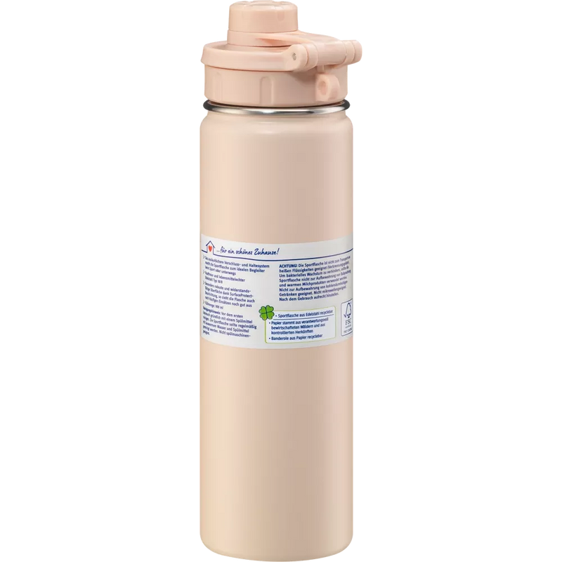 Profissimo Roestvrijstalen sportfles crème, 900 ml