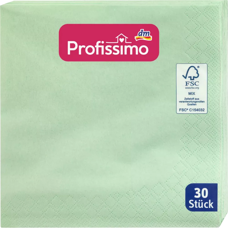 Profissimo Servetten "mint" (33x33 cm), 30 stuks.