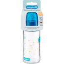 babylove Biberon en verre col large, bleu, 240ml, 1 pièce