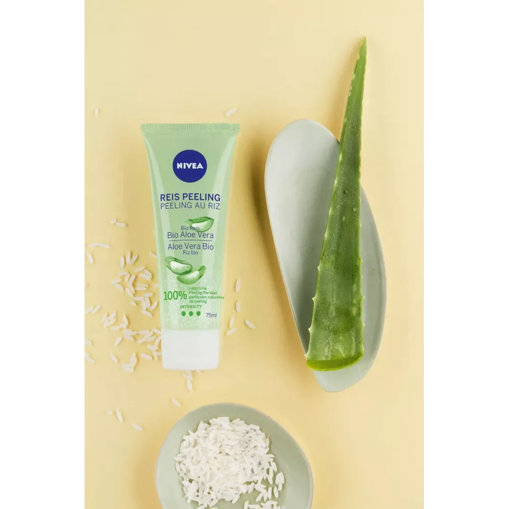 NIVEA Peeling Rijst met Biologische Alo Vera, 75 ml