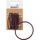 ebelin Haarelastiekjes dun bruin, 12 stuks.