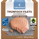 followfish Tonijnfilets, in eigen jus, MSC certificering, Fair Trade, 130 g