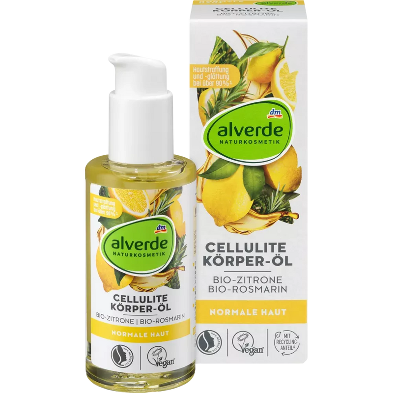 alverde NATURKOSMETIK alverde Cellulitis Body Oil Organic Lemon, Organic Rosemary, 100 ml