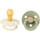 BIBS Sucette Latex, Couleur crème/vert, taille 2, 6-18 mois, 2 pcs.