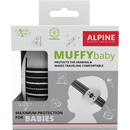 ALPINE Gehoorbescherming Muffy Baby zwart, 1 st.