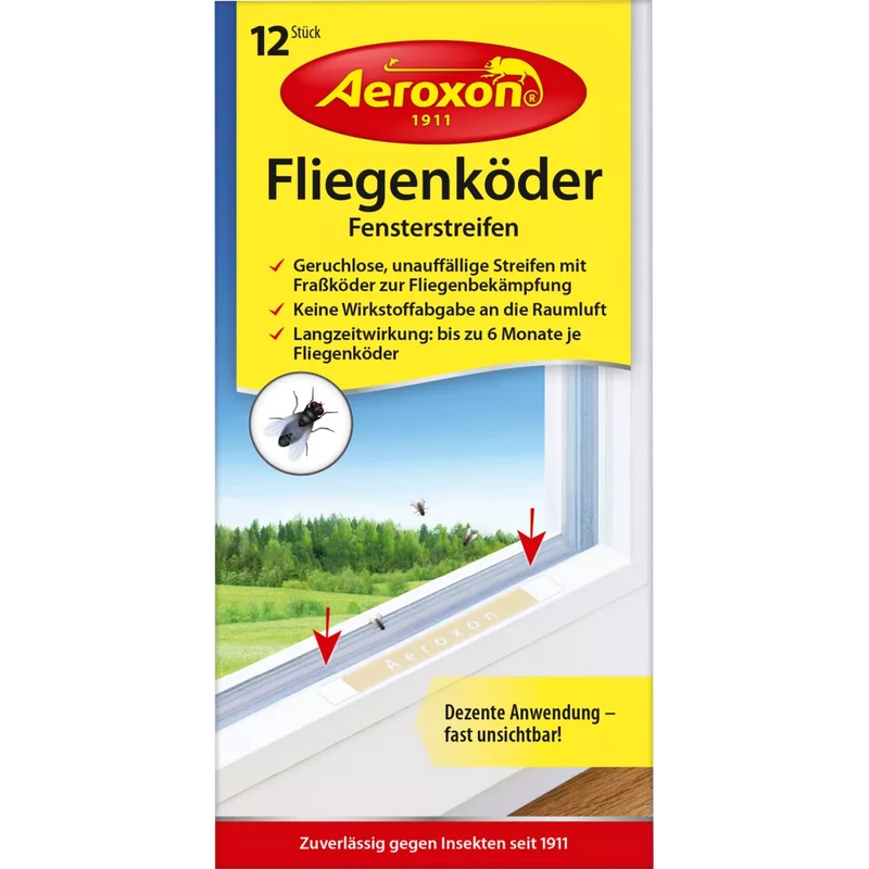 Aeroxon Venster lokaas strips tegen vliegen, 12 stuks