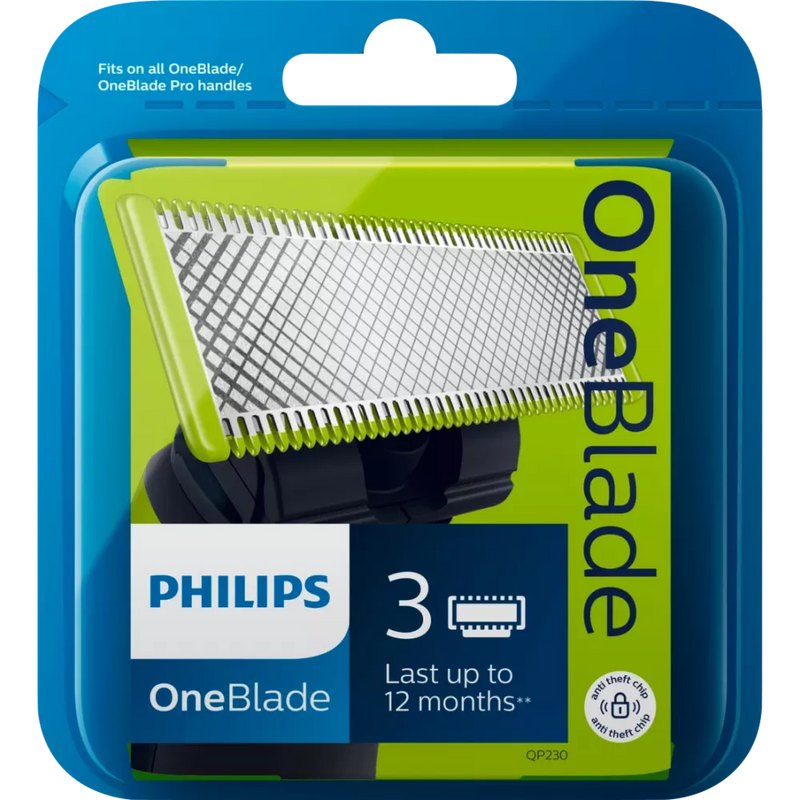 Philips Scheermesjes, OneBlade QP230/50, 3 stuks