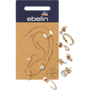 Boucles d'oreilles multiples ebelin optique or, 7 pièces.