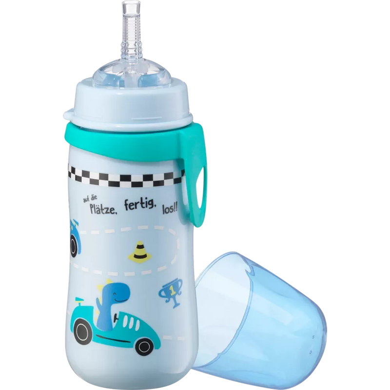 babylove Drinkfles met flexibel en zacht drinkrietje van silicone vanaf 12 maanden, 330ml, Racing, 330 ml
