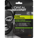 L'ORÉAL PARIS MEN EXPERT Masque en tissu pur charbon de bois, 1 pièce