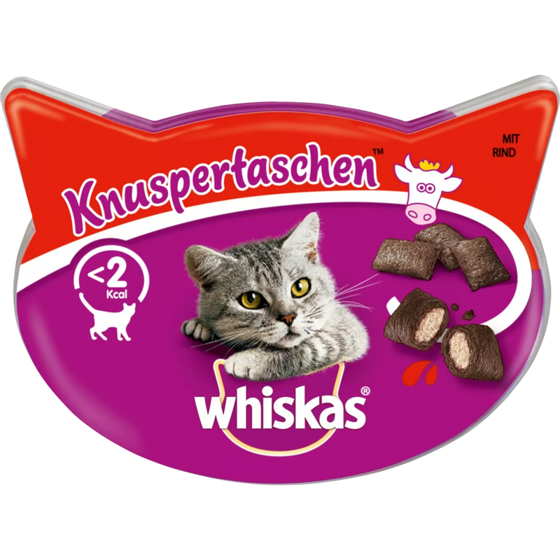 Whiskas Kattensnack, Crispy Pockets™ met rundvlees, 60 g