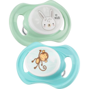 babylove Siliconen fopspeen, blauw/groen, maat 1, 0 - 6 maanden, 2 stuks