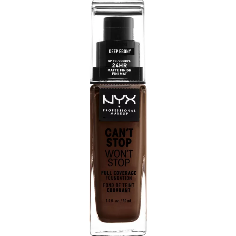 NYX PROFESSIONAL MAKEUP Foundation Can't Stop Won't Stop 24-Hour Deep Bony 25, 30 ml