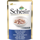 Schesir Nourriture humide pour chats, au thon et au bar, 85 g