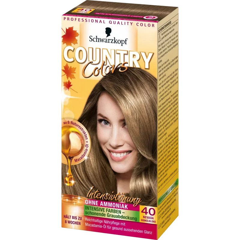 Schwarzkopf Country Colors Intensieve Tint 40 Nevada Donker Blond, 1 st.