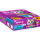 Whiskas Nat Kattenvoer Visselectie in Gelei, Adult 1+ Multipack (80x85 g), 6,8 kg