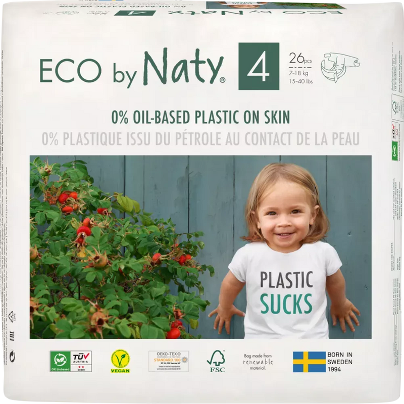 Naty Luiers Eco by Naty maat 4 (7-18kg), 26stuks