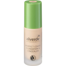 alverde NATURKOSMETIK Fond de teint et correcteur Perfect Cover 20 Amande, 20 ml