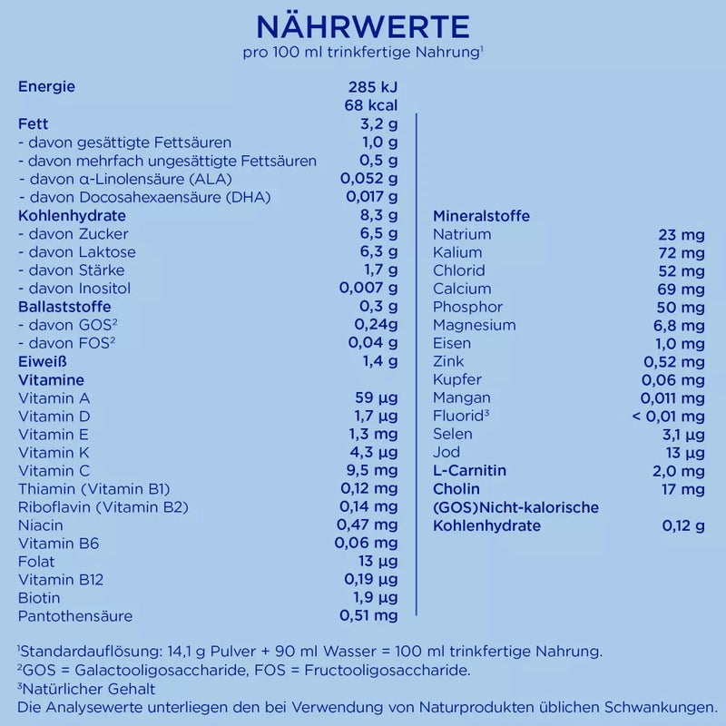 Aptamil opvolgmelk 2 avondflessen na 6 maanden, 400 g