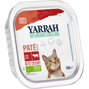 Yarrah Nourriture humide pour chats, Bio Pâté au bœuf, poulet, dinde et saumon, Multipack (8 x 100g), 800 g