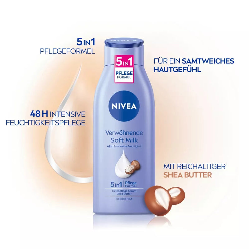 NIVEA Bodymilk soft 5in1 verzorgingsformule, 400 ml