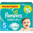 Pampers Luiers Baby-Dry maat 5 Junior, 11-16 kg, maandbox, 144 stuks
