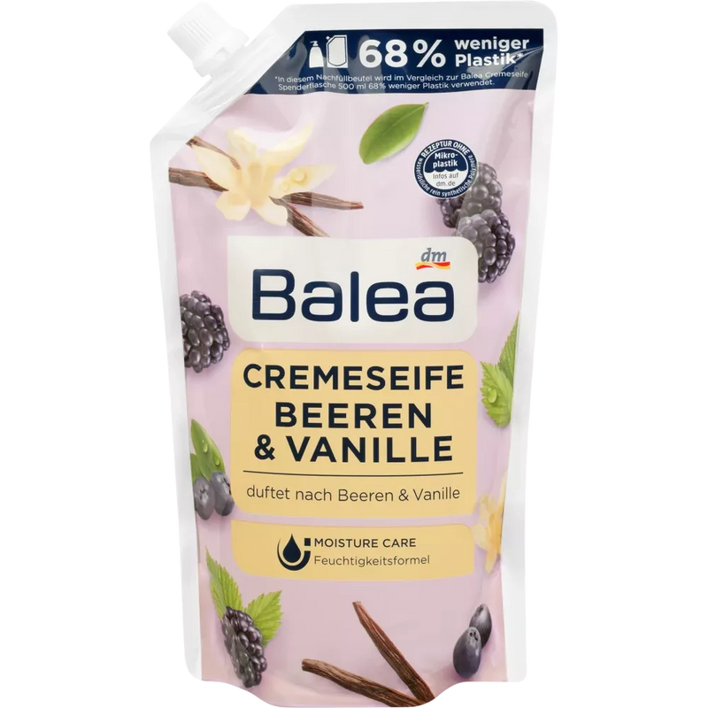 Balea Crème Zeep Bessen & Vanille Navulling, 0.5 ml