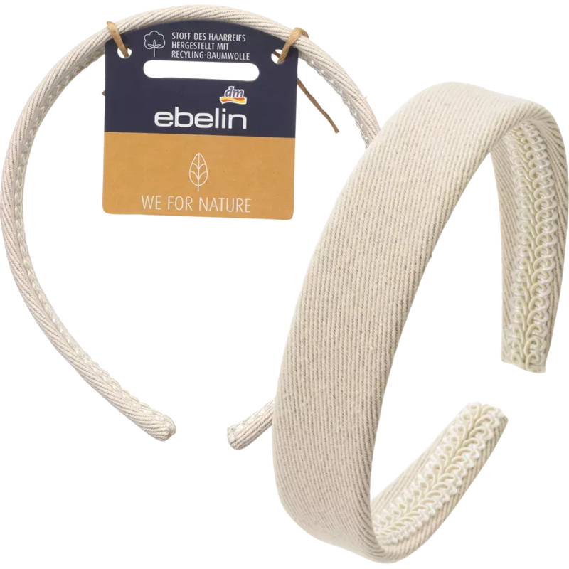 Bandeau pour cheveux ebelin en coton recyclé, 1 pièce