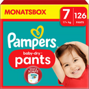 Pampers Babybroekjes Baby Dry Gr.7 Extra Large (17+ kg), maandelijkse doos, 126 stuks.