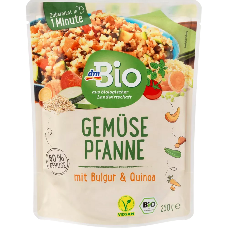 dmBio Groentepan met bulgur en quinoa, 250 g