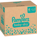 Couches Pampers Baby Dry taille 4 Maxi (9-14 kg), boîte mensuelle, 204 pièces.
