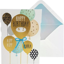 CACTUS Wenskaart Verjaardag Kaars Motief Ballonnen Rotatie, 1 stuk