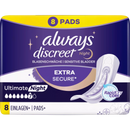 always Hygiene pads blaaszwakte Discreet Ultimate night, 8 stuks