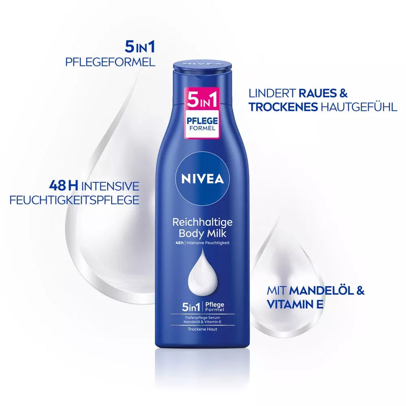 NIVEA Lichaamsmelk Rijk 5in1, 250 ml