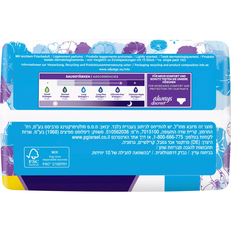 always Hygiene pads blaaszwakte Discreet Lang Big Pack, 20 stuks