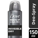 Dove MEN+CARE Deodorant Spray Antiperspirant Invisible Dry, 150 ml