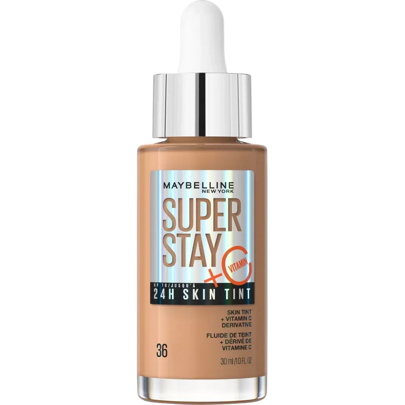 Maybelline New York Foundation Super Stay 24H Huidtint 36 Warme Zon, 30 ml