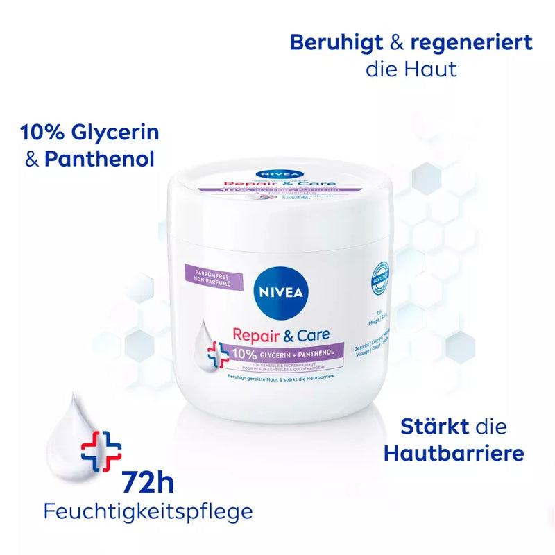 NIVEA Verzorgingscrème Repair & Care Sensitive, 400 ml