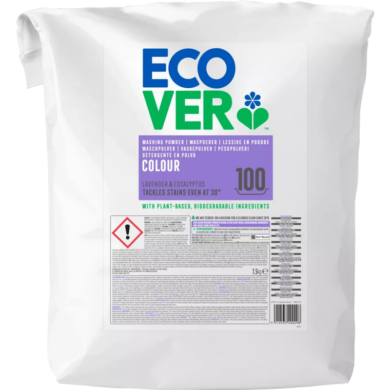 ecover Kleurwasmiddel poeder lavendel en eucalyptus, 100 Wl