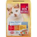 Dein Bestes Nourriture humide pour chats, petit repas, sachet avec morceaux fins en sauce, 6 x 50g, 300g