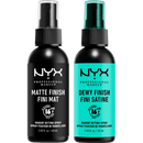 Coffret cadeau Duo de sprays fixateurs mats et rosés NYX PROFESSIONAL MAKEUP XMAS pour les fêtes, 1 pièce