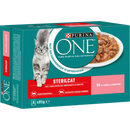 PURINA ONE Nourriture humide pour chats Sterilcat au saumon et aux carottes, multipack (8 x 85 g), 680 g