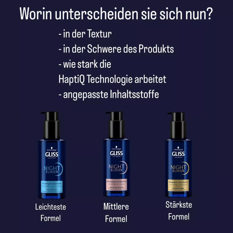 Schwarzkopf GLISS Haarbehandeling Nacht Elixir Ultimate Repair, 100 ml